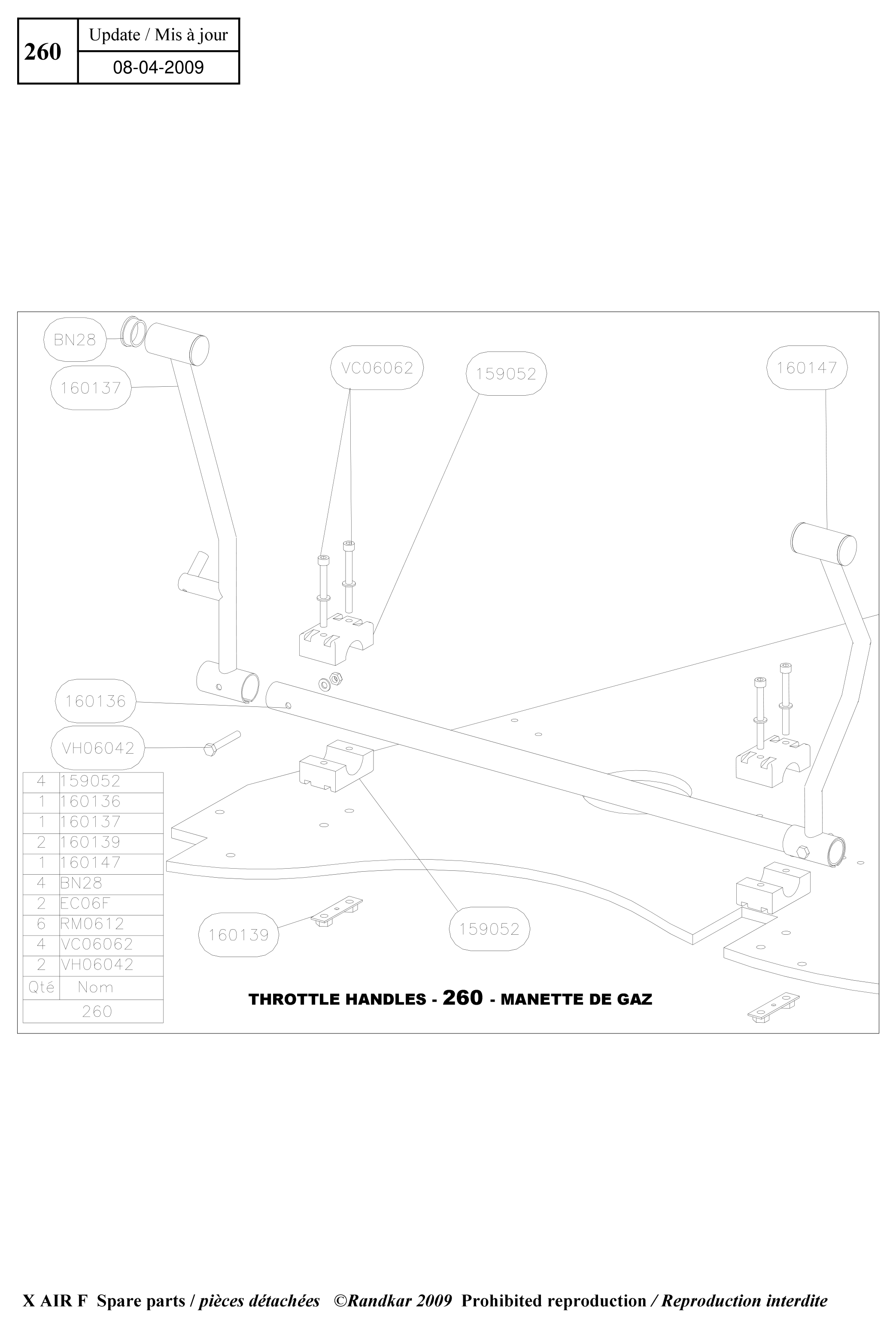 Throttle handles – X-Air F Gumnam parts diagram