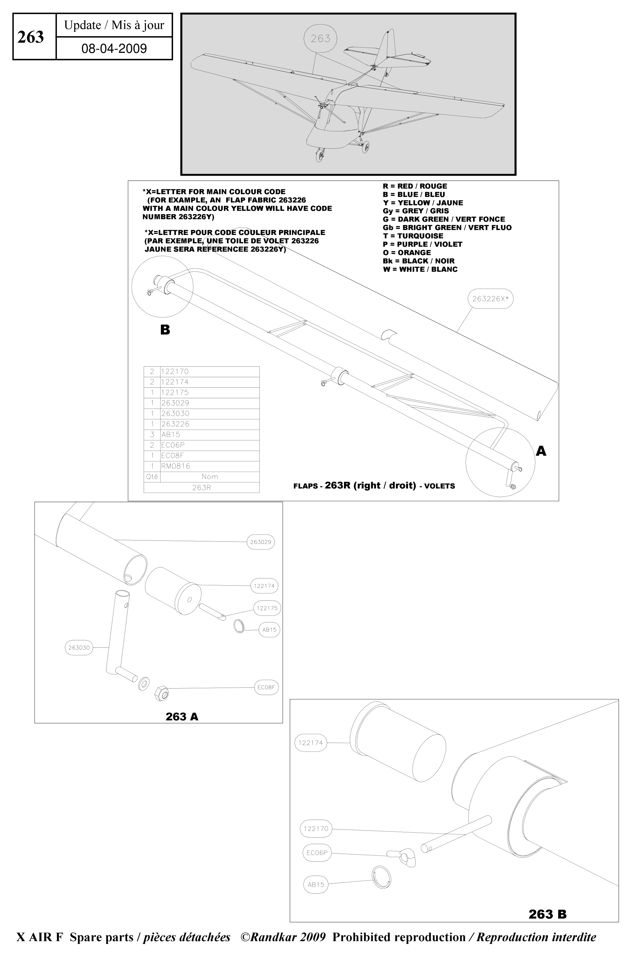 Flaps – X-Air F Gumnam parts diagram