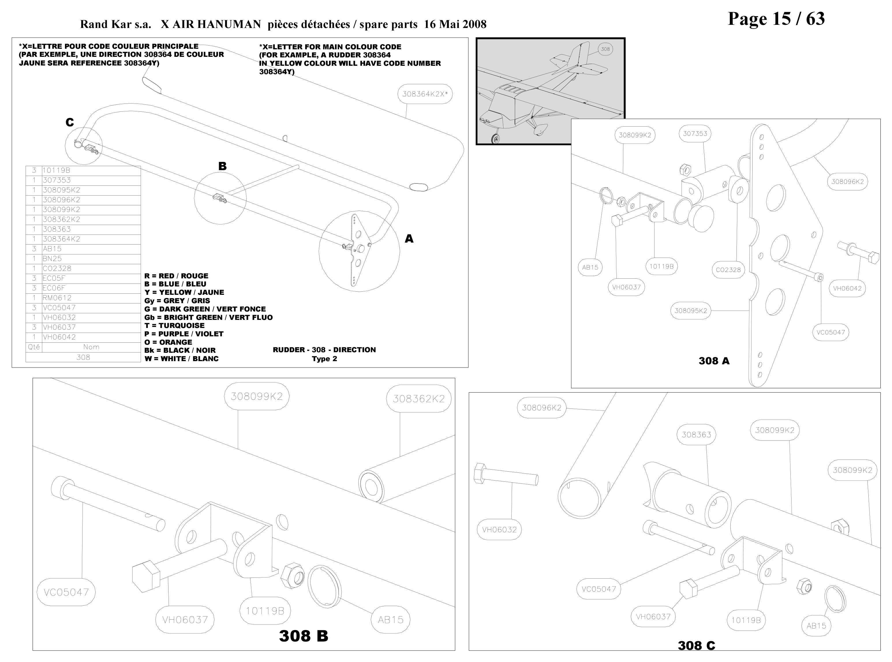 Rudder – Hanuman parts diagram