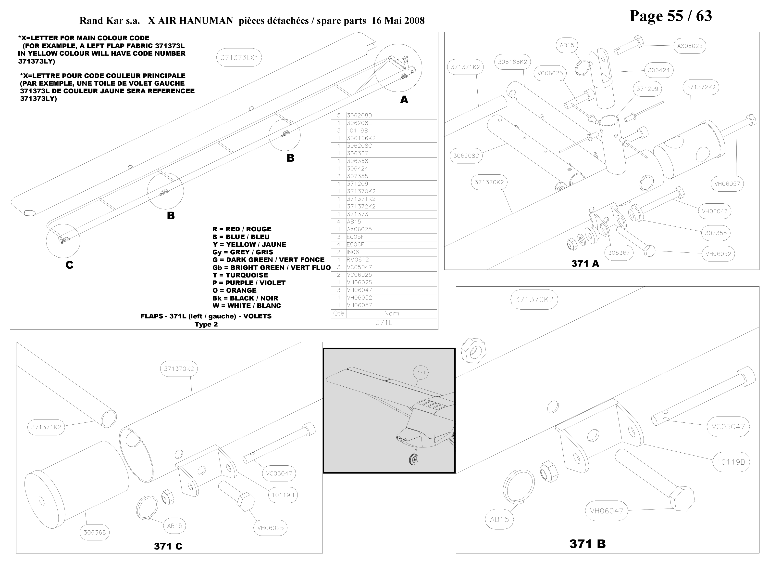 Flaps assy – Hanuman parts diagram