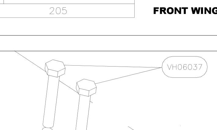 VH06037 – Front wing strut (X-Air F Gumnam) spare part diagram