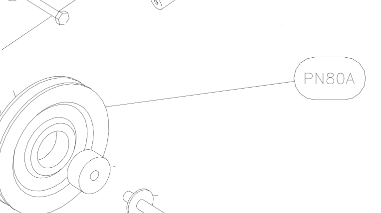 PN80A – Elevator tube front part (X-Air F Gumnam) spare part diagram