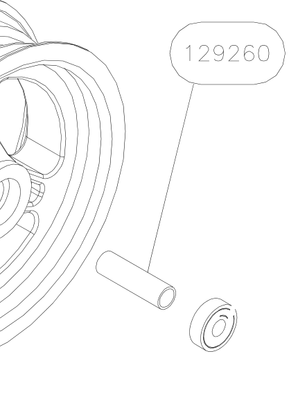 129260 – Front wheel (X-Air F Gumnam) spare part diagram