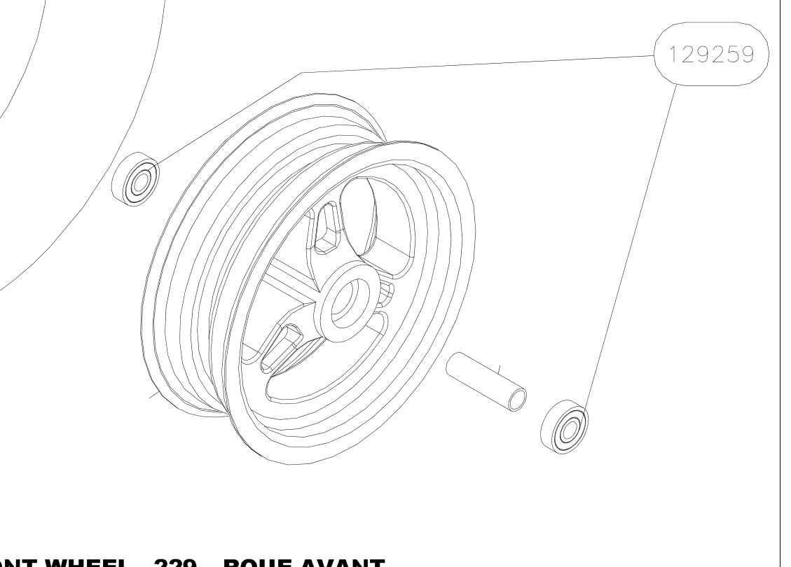 129259 – Front wheel (X-Air F Gumnam) spare part diagram