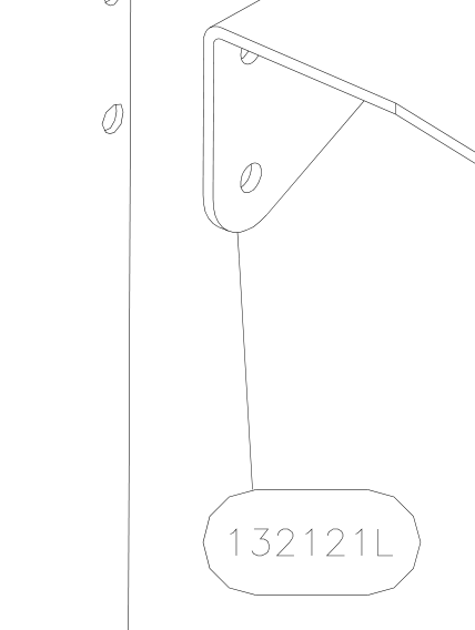 132121L – Rudder (X-Air F Gumnam) spare part diagram