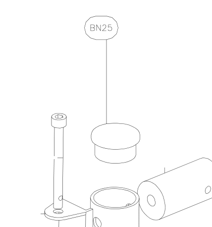 BN25 – Rudder (X-Air F Gumnam) spare part diagram