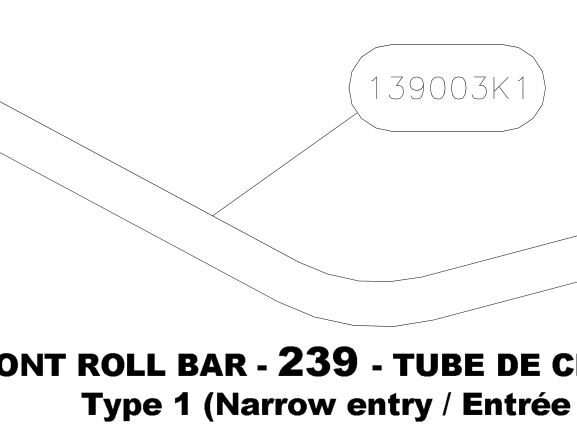 139003K1 – Front roll bar (X-Air F Gumnam) spare part diagram