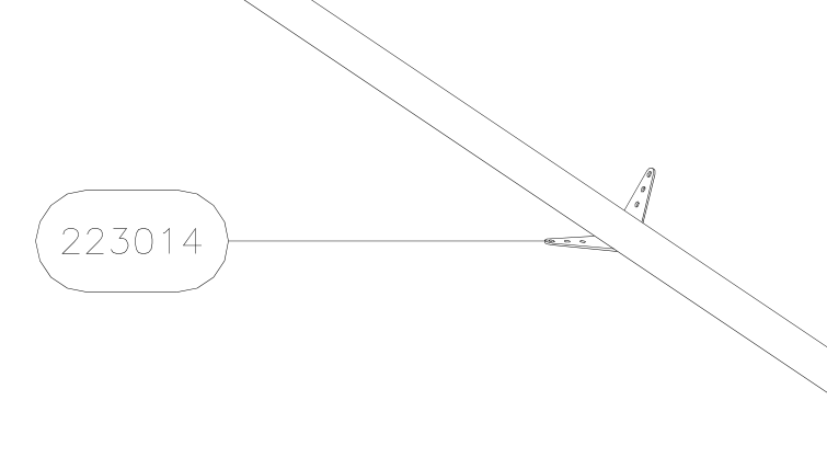 223014 – Tail supporting tubes (X-Air F Gumnam) spare part diagram