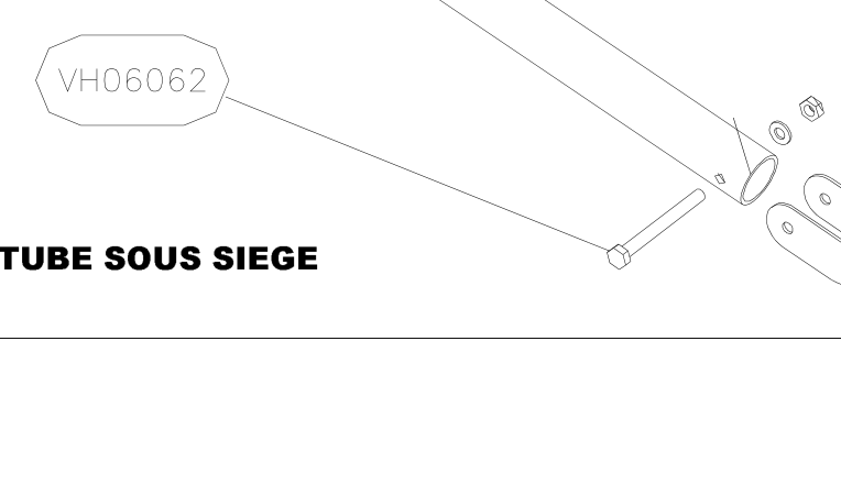 VH06062 – Under seat tube (X-Air F Gumnam) spare part diagram