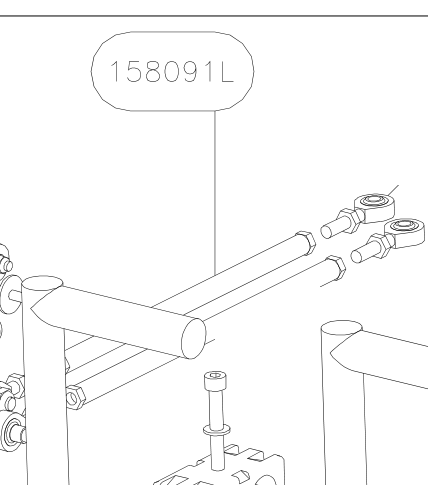 158091L – Rudder pedals (X-Air F Gumnam) spare part diagram