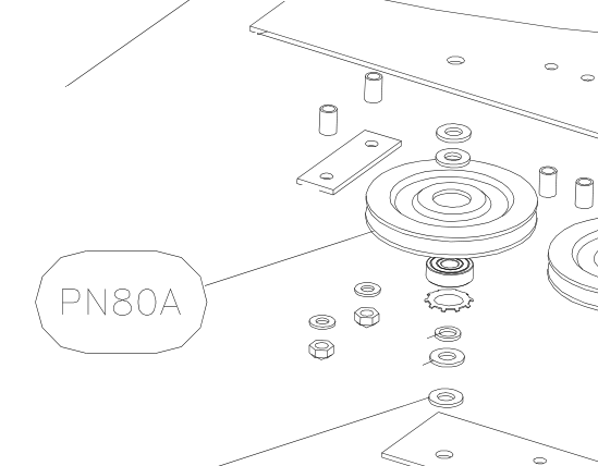 PN80A – Control sticks (X-Air F Gumnam) spare part diagram