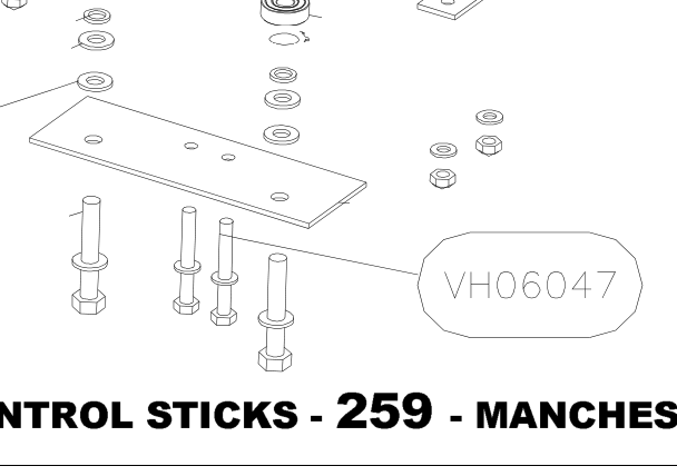 VH06047 – Control sticks (X-Air F Gumnam) spare part diagram