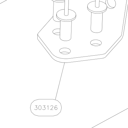 303126 – Front wing struts (Hanuman) spare part diagram