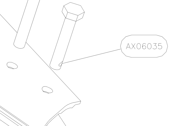 AX06035 – Rear wing struts (Hanuman) spare part diagram