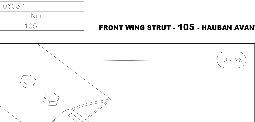 105028 – Front wing strut (X-Air) spare part diagram