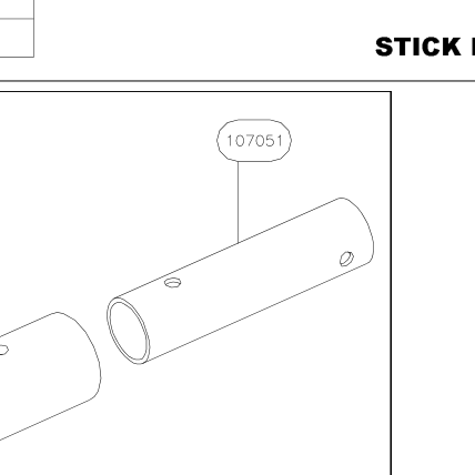 107051 – Elevator tube rear part (Hanuman) spare part diagram