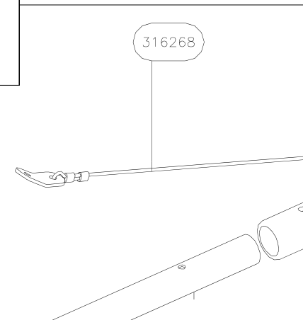 316268 – Elevator tube rear part (Hanuman) spare part diagram