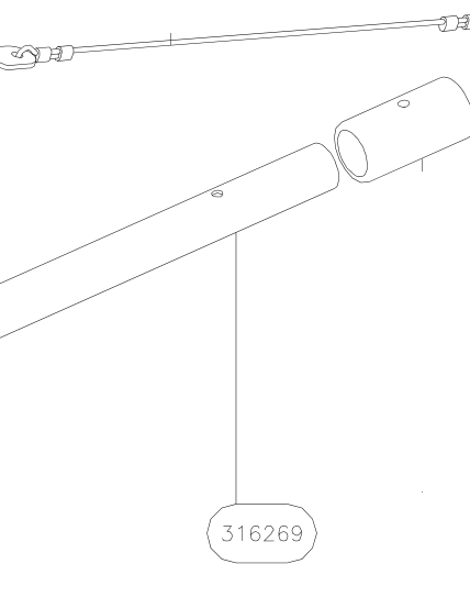 316269 – Elevator tube rear part (Hanuman) spare part diagram