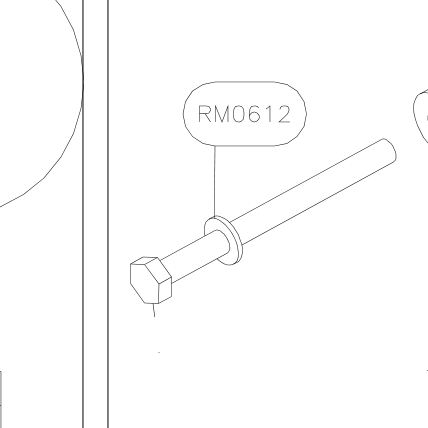RM0612 – Elevator tube rear part (Hanuman) spare part diagram