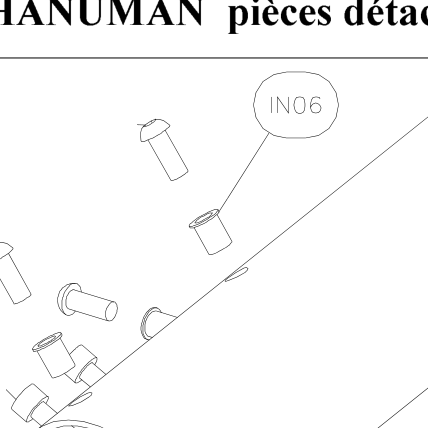 IN06 – Upper fuselage tube (Hanuman) spare part diagram