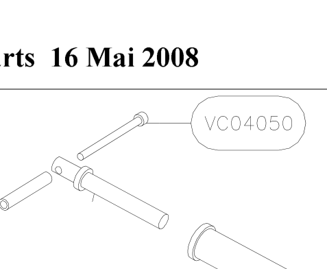 VC04050 – Fin compression tube (Hanuman) spare part diagram