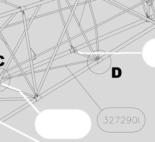 327290I – Fuselage cross tubes (Hanuman) spare part diagram