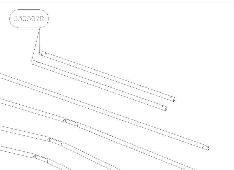 330307D – Fuselage sail tension ribs (Hanuman) spare part diagram