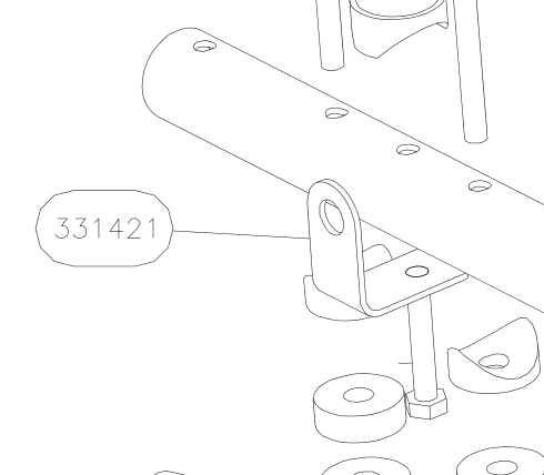 331421 – Fin + stab mounting with harness (Hanuman) spare part diagram