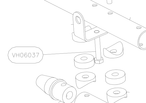 VH06037 – Fin + stab mounting with harness (Hanuman) spare part diagram