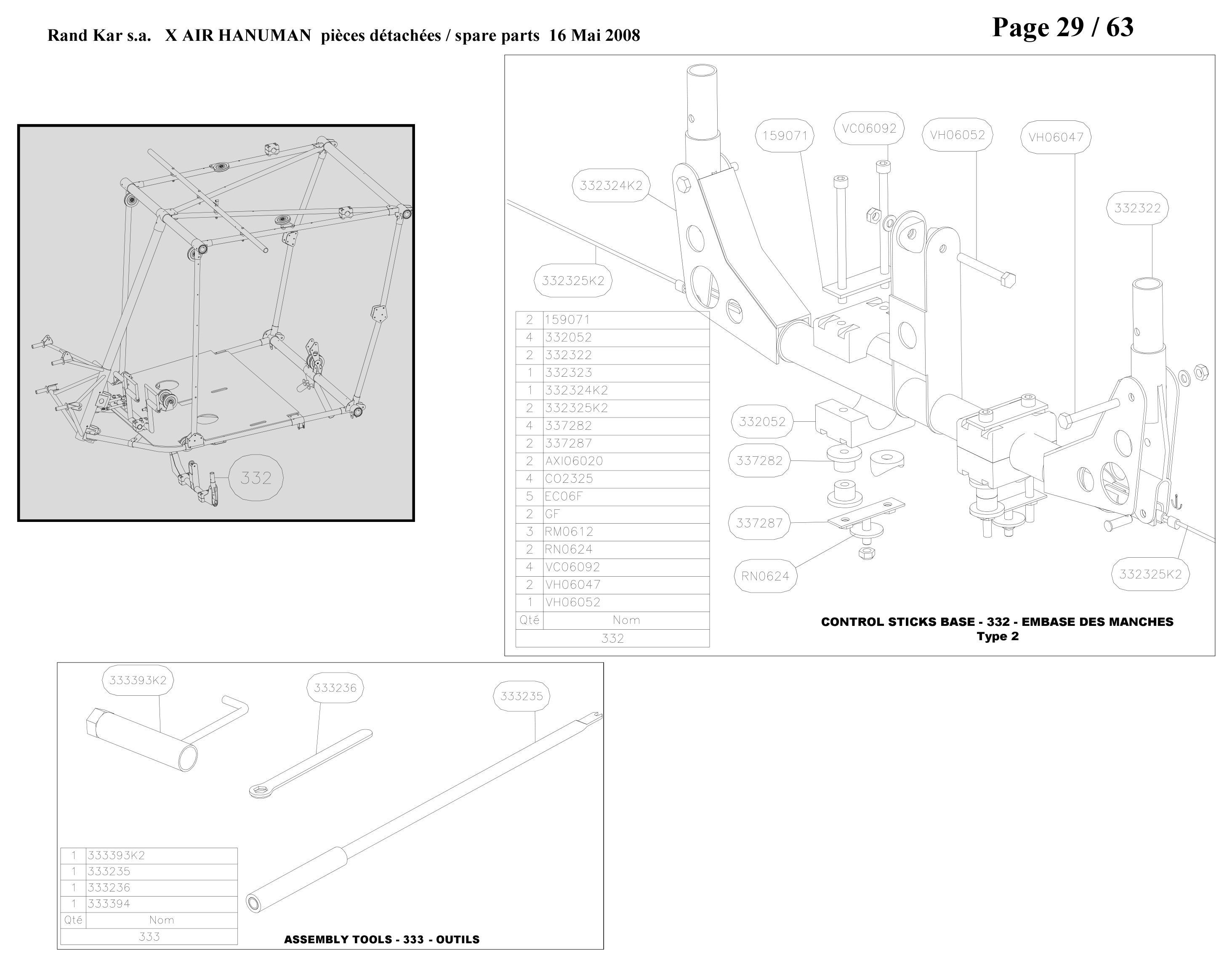 333394 – Assembly tools (Hanuman) spare part diagram