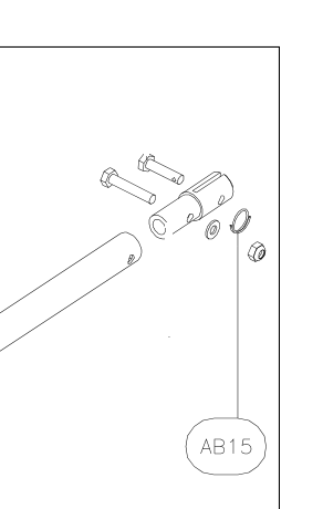 AB15 – Engine supporting tubes (Hanuman) spare part diagram