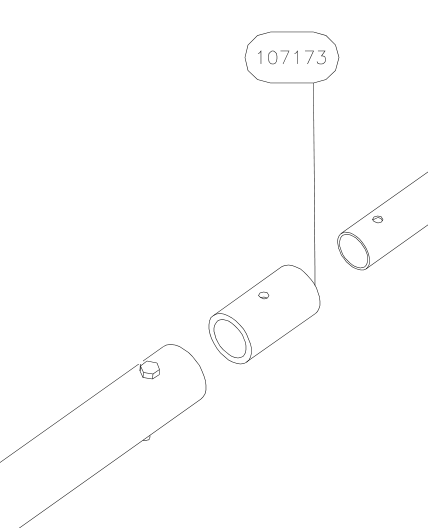 107173 – Elevator control tube (X-Air) spare part diagram