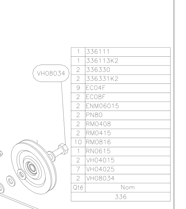 VH08034 – Elevator tube guiding plate (Hanuman) spare part diagram