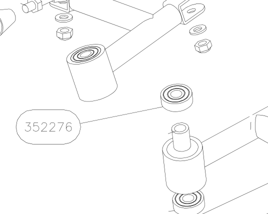 352276 – Aileron control in wing (Hanuman) spare part diagram