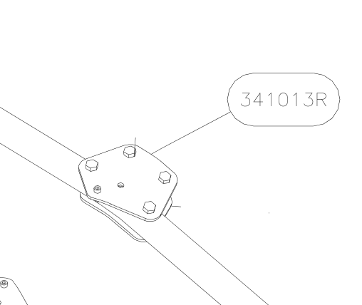 341013R – Cabin rear side tubes (Hanuman) spare part diagram