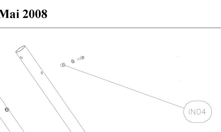 IN04 – Door entrance bottom tube (Hanuman) spare part diagram