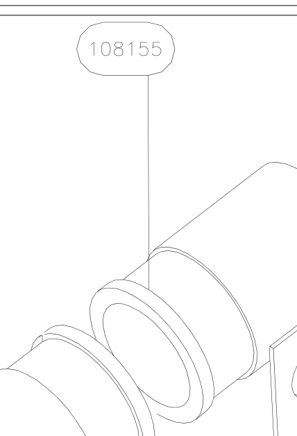 108155 – Nose wheel tube (X-Air) spare part diagram