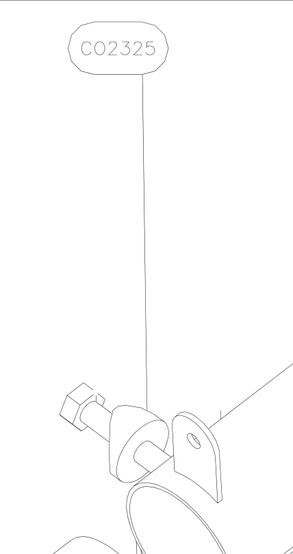CO2325 – Nose wheel tube (X-Air) spare part diagram