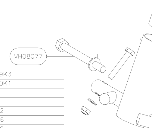 VH08077 – Fork mobile part (Hanuman) spare part diagram