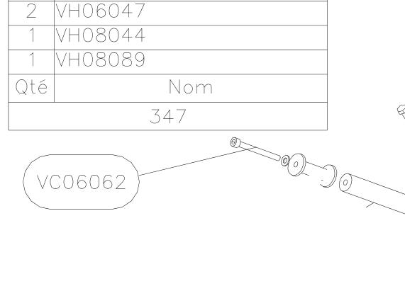 VC06062 – Undercarriage assy (Hanuman) spare part diagram