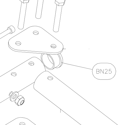 BN25 – Stabilizer assy (Hanuman) spare part diagram