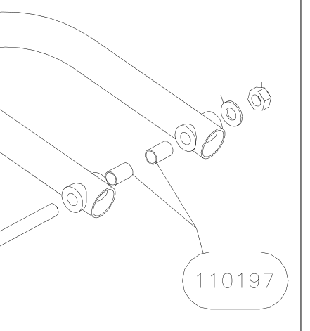 110197 – Front fork (Hanuman) spare part diagram