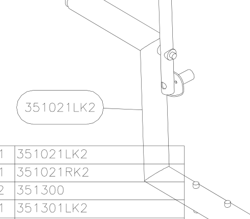 351021LK2 – Rudder pedals (Hanuman) spare part diagram