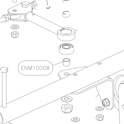 ENM10008 – Ailerons cabin mechanism (Hanuman) spare part diagram