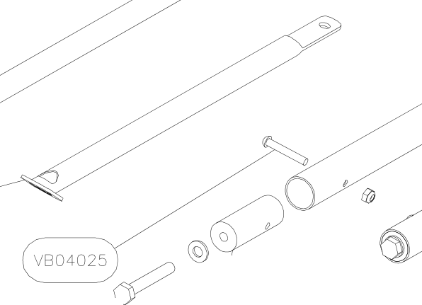 VB04025 – Ailerons cabin mechanism (Hanuman) spare part diagram
