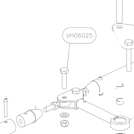 VH06025 – Ailerons cabin mechanism (Hanuman) spare part diagram