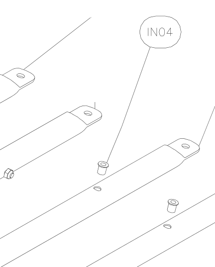 IN04 – Cabin entry diagonal tubes (Hanuman) spare part diagram