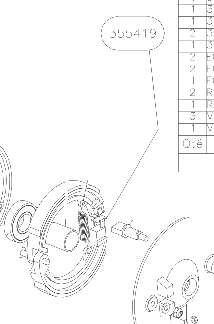 355419 – Rear wheel (Hanuman) spare part diagram