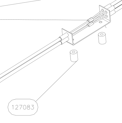 127083 – Throttle and choke cables (Hanuman) spare part diagram