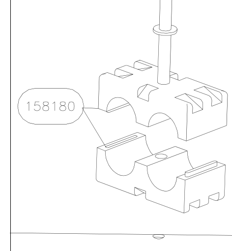 158180 – Under seat tubes front (Hanuman) spare part diagram